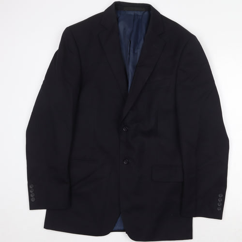 Marks and Spencer Mens Blue Wool Jacket Suit Jacket Size 40 Regular