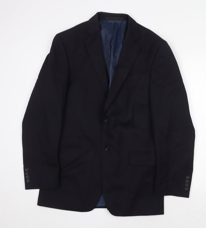 Marks and Spencer Mens Blue Wool Jacket Suit Jacket Size 40 Regular