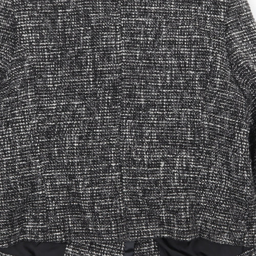 EWM Womens Grey Geometric Jacket Size 16 Button