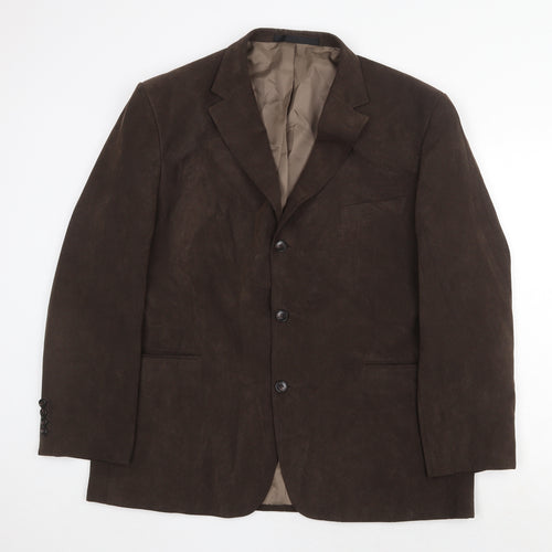 Marks and Spencer Mens Brown Polyester Jacket Blazer Size 44 Regular