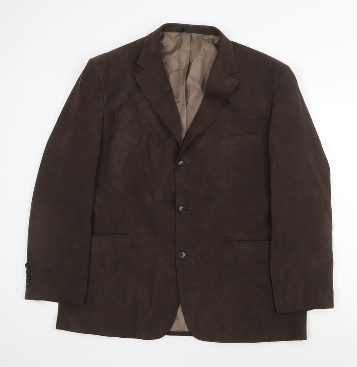 Marks and Spencer Mens Brown Polyester Jacket Blazer Size 44 Regular