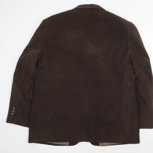 Marks and Spencer Mens Brown Polyester Jacket Blazer Size 44 Regular