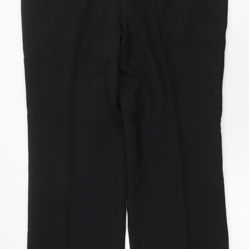 Preworn Mens Black Cotton Dress Pants Trousers Size 36 in Regular Zip