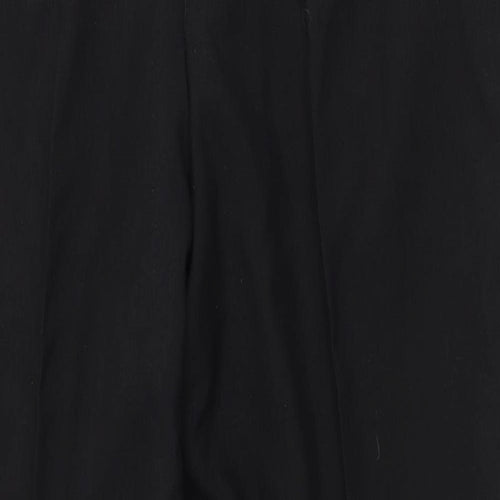 Preworn Mens Black Cotton Dress Pants Trousers Size 36 in Regular Zip