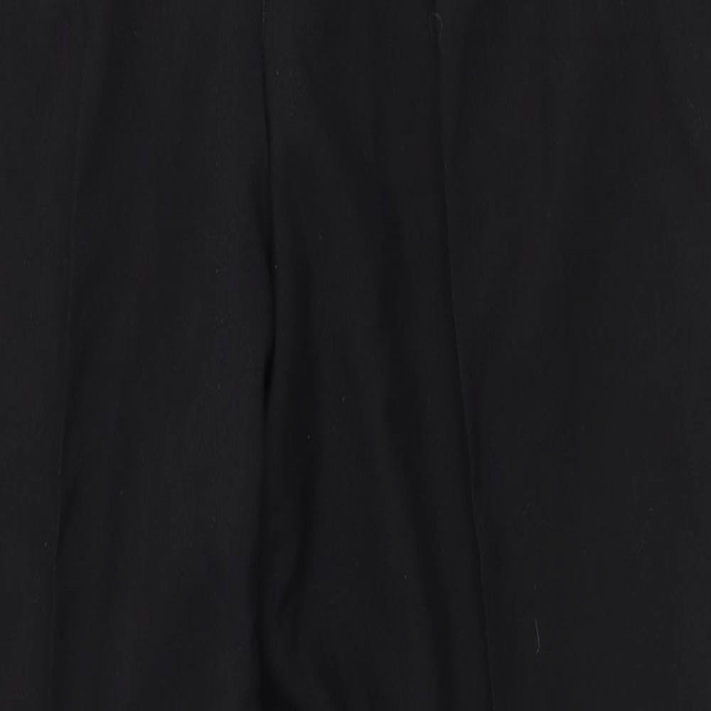 Preworn Mens Black Cotton Dress Pants Trousers Size 36 in Regular Zip