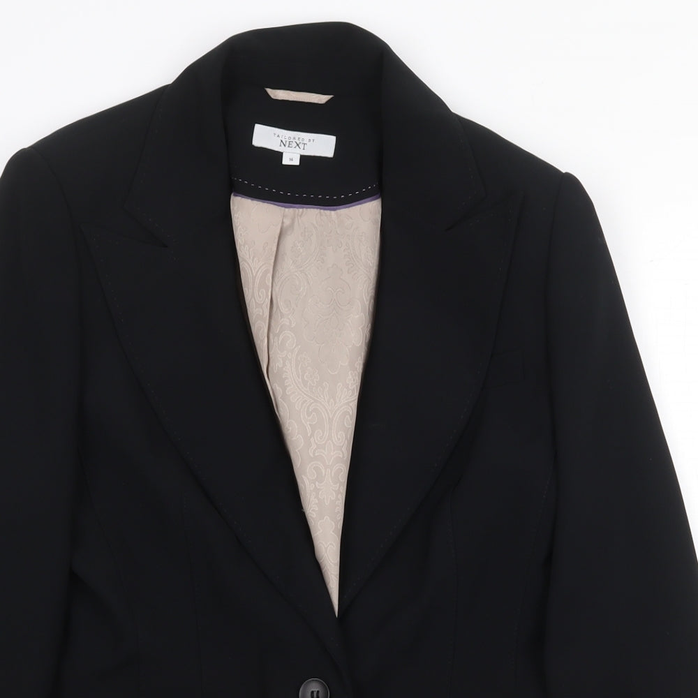 NEXT Womens Black Jacket Blazer Size 14 Button