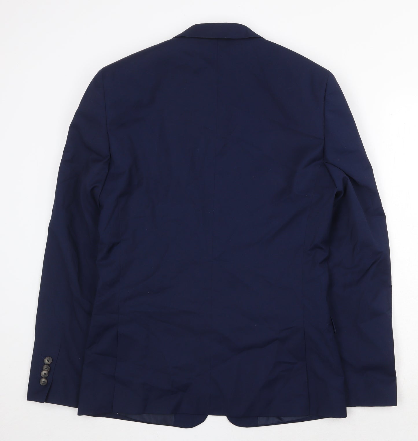 River Island Mens Blue Polyester Jacket Suit Jacket Size 38 Regular