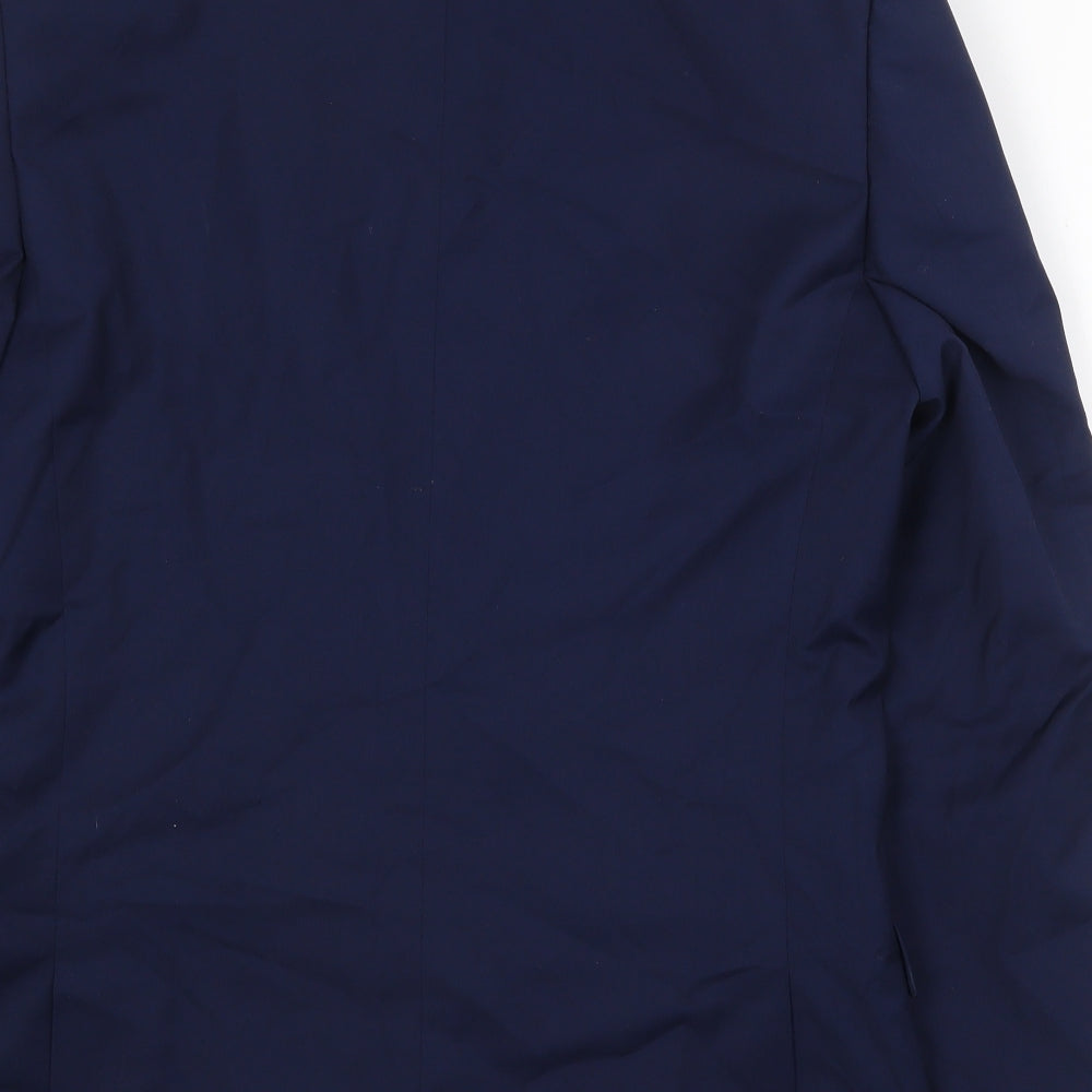 River Island Mens Blue Polyester Jacket Suit Jacket Size 38 Regular