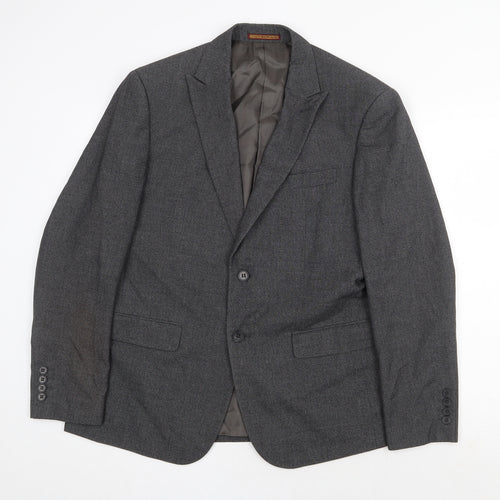 Skopes Mens Grey Polyester Jacket Suit Jacket Size 40 Regular