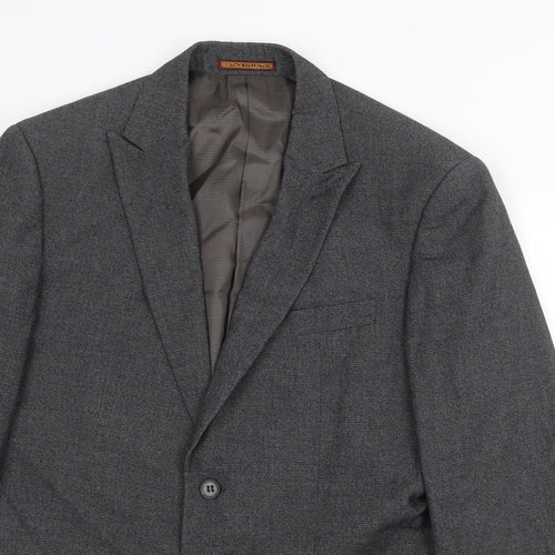 Skopes Mens Grey Polyester Jacket Suit Jacket Size 40 Regular