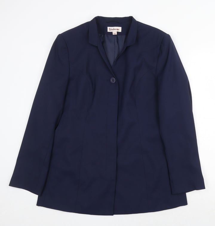 Kaleidoscope Womens Blue Jacket Blazer Size 14 Button