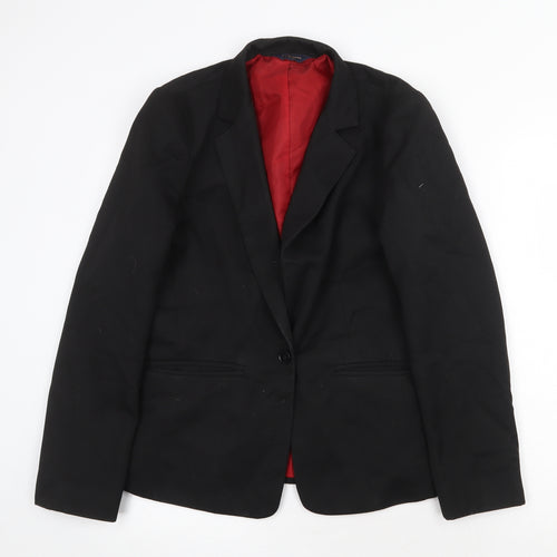 Stevensons Womens Black Jacket Blazer Size 12 Button