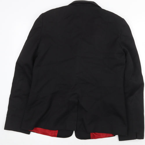 Stevensons Womens Black Jacket Blazer Size 12 Button