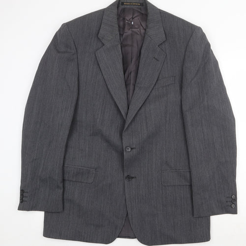 Marks and Spencer Mens Grey Wool Jacket Suit Jacket Size 40 Regular