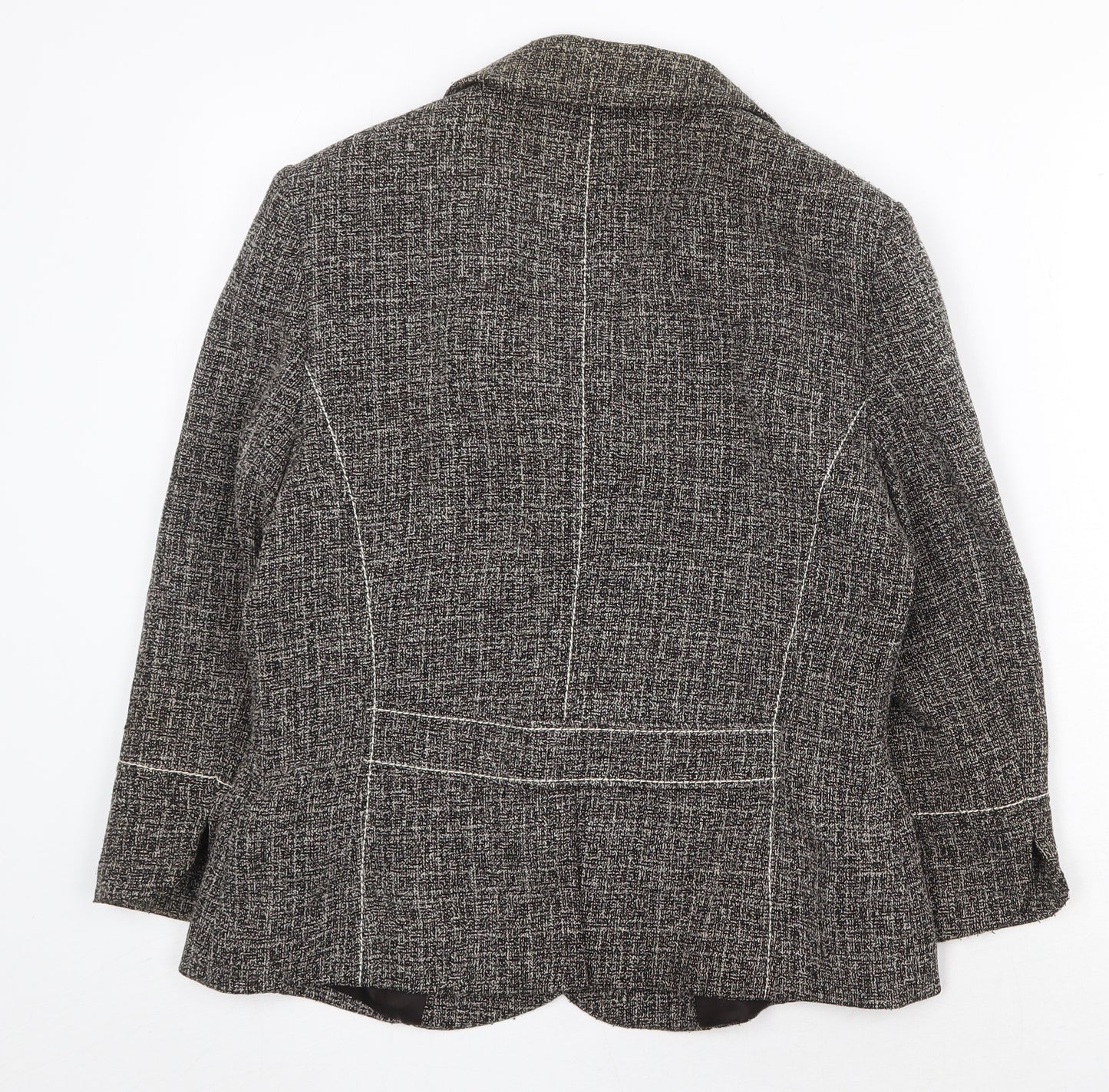 Kaliko Womens Grey Jacket Blazer Size 12 Button
