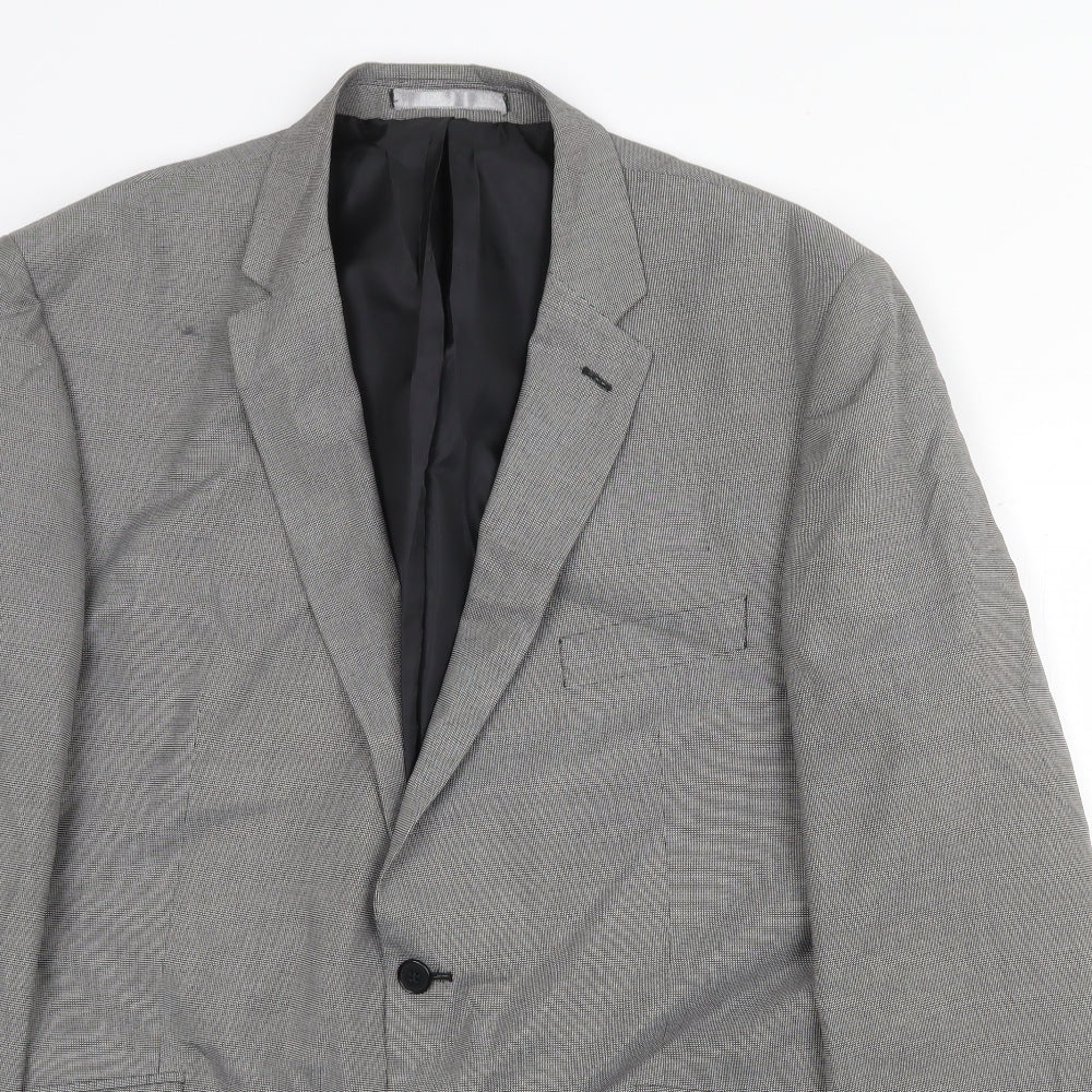 Burton Mens Grey Polyester Jacket Suit Jacket Size 46 Regular