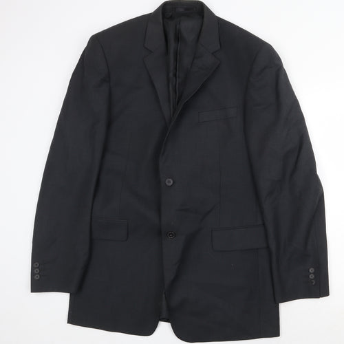 Karl Jackson Mens Grey Polyester Jacket Suit Jacket Size 42 Regular