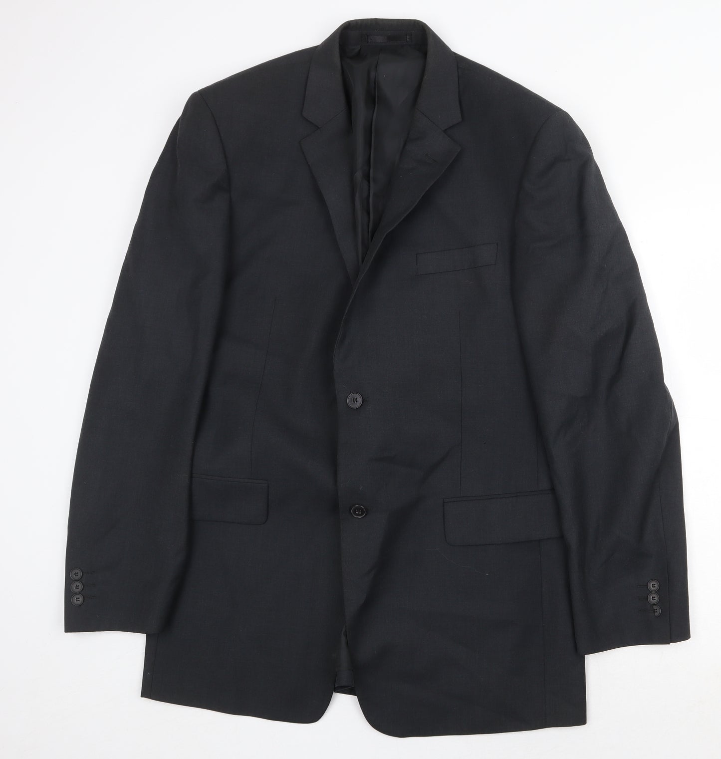 Karl Jackson Mens Grey Polyester Jacket Suit Jacket Size 42 Regular