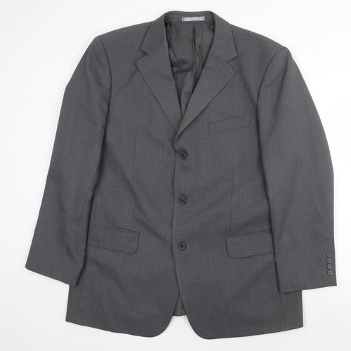 Taylor and Wright Mens Grey Polyester Jacket Suit Jacket Size 44 Regular