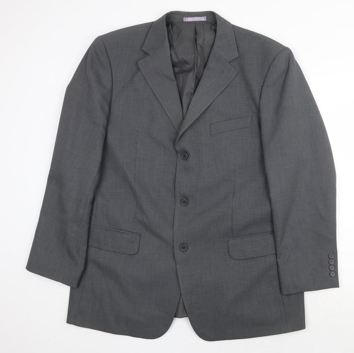 Taylor and Wright Mens Grey Polyester Jacket Suit Jacket Size 44 Regular