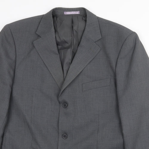 Taylor and Wright Mens Grey Polyester Jacket Suit Jacket Size 44 Regular
