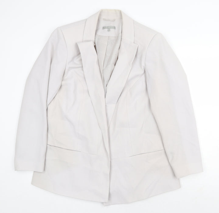 Ann Harvey Womens Grey Jacket Blazer Size 16
