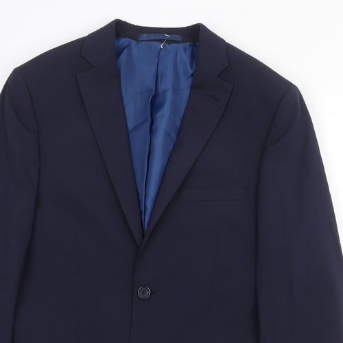 Marks and Spencer Mens Blue Polyester Jacket Suit Jacket Size 38 Regular