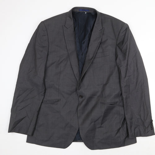 NEXT Mens Grey Wool Jacket Suit Jacket Size 44 Regular