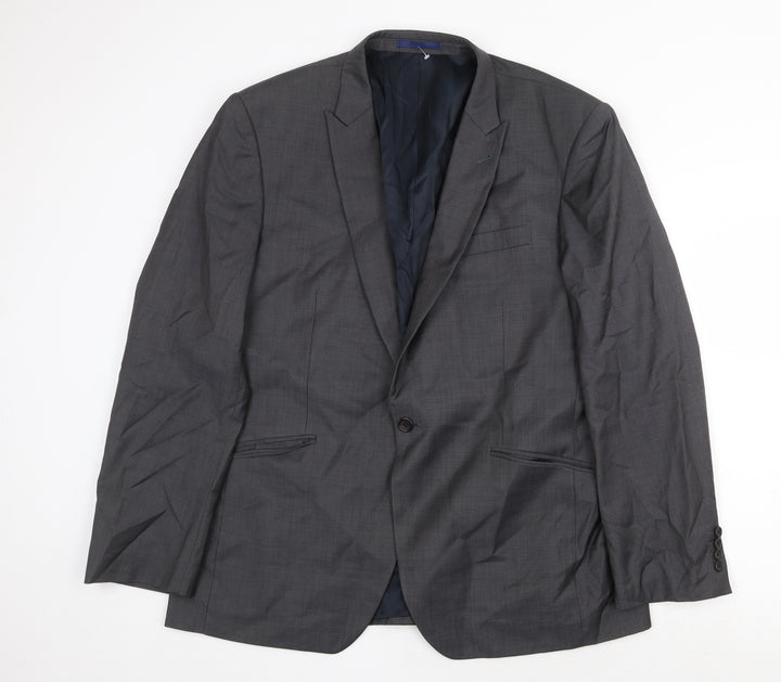 NEXT Mens Grey Wool Jacket Suit Jacket Size 44 Regular