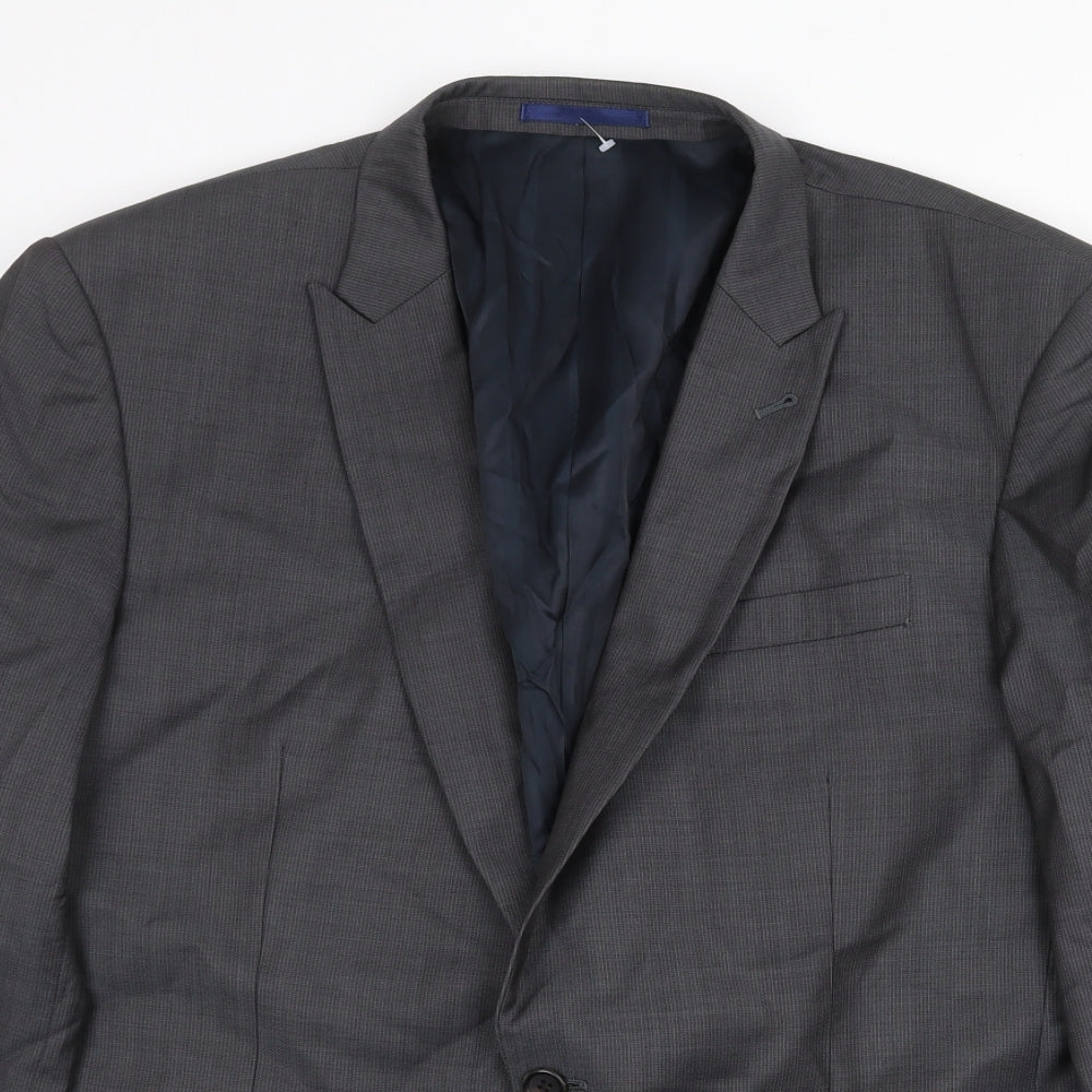 NEXT Mens Grey Wool Jacket Suit Jacket Size 44 Regular