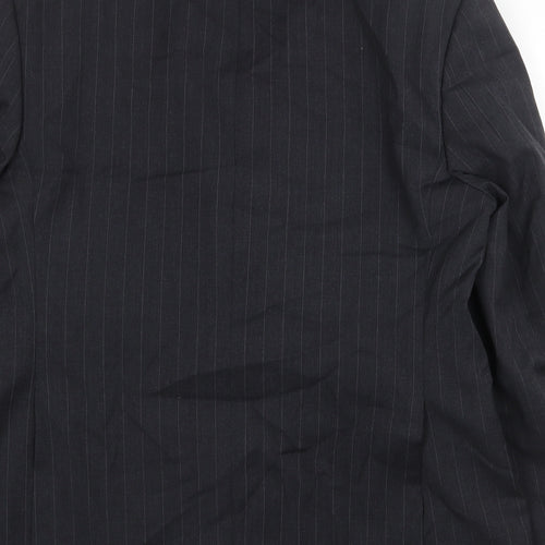 Marks and Spencer Mens Grey Striped Wool Jacket Suit Jacket Size 42 Regular
