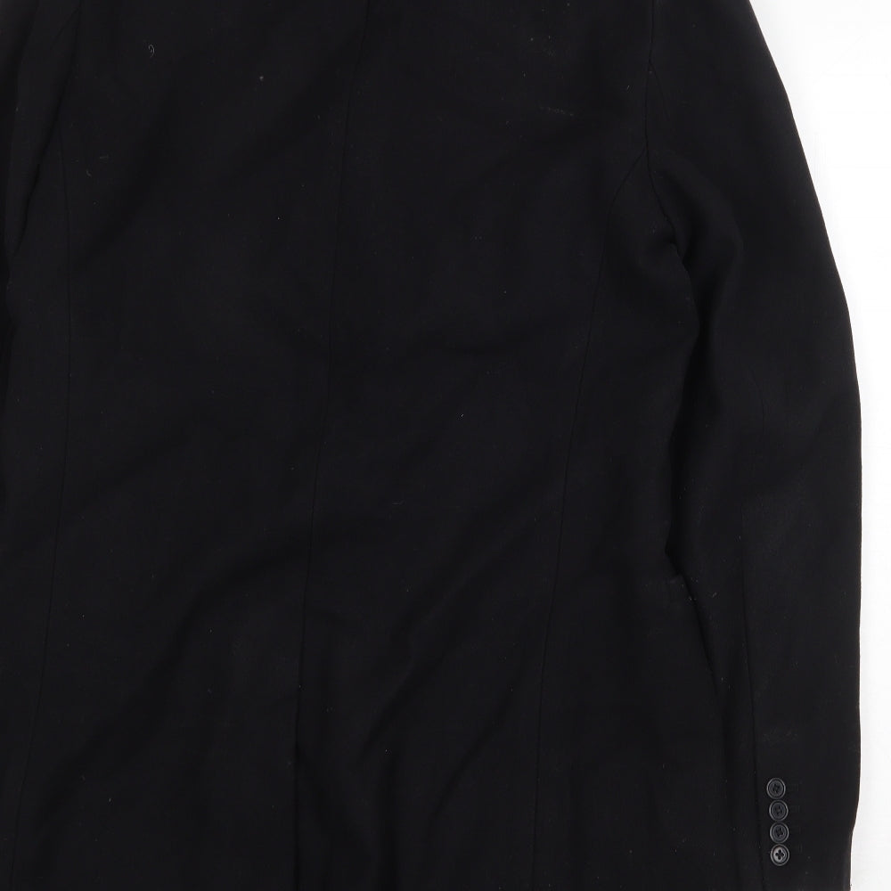 Gap Womens Black Overcoat Coat Size M Button