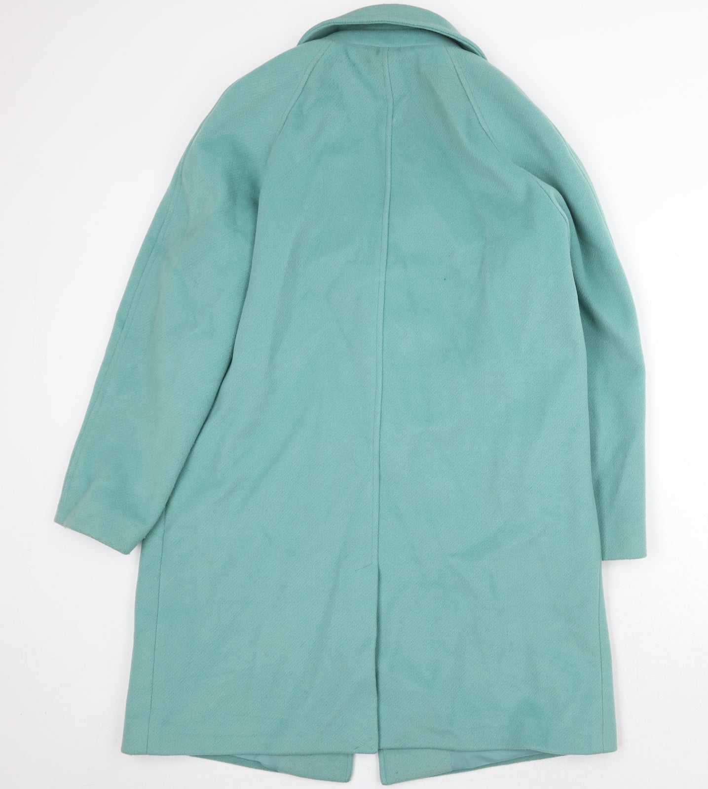 Marks and Spencer Womens Green Overcoat Coat Size 16 Button