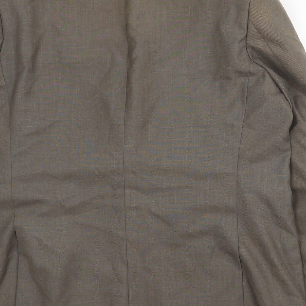 F&F Mens Brown Polyester Jacket Suit Jacket Size 48 Regular