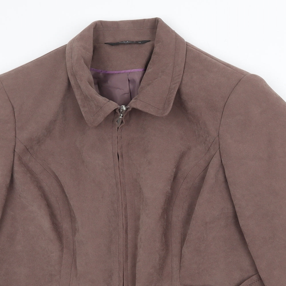 Bonmarché Womens Brown Jacket Size 14 Zip
