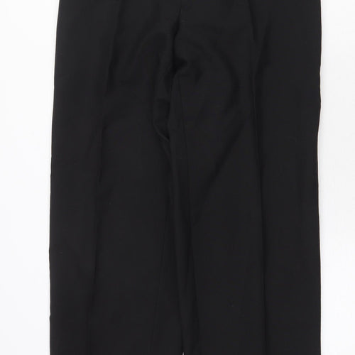 Marks and Spencer Mens Black Polyester Dress Pants Trousers Size 36 in Regular Zip