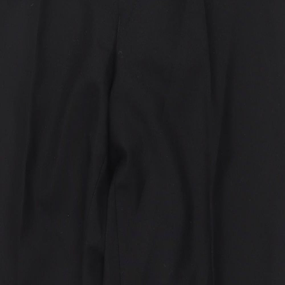 Marks and Spencer Mens Black Polyester Dress Pants Trousers Size 36 in Regular Zip