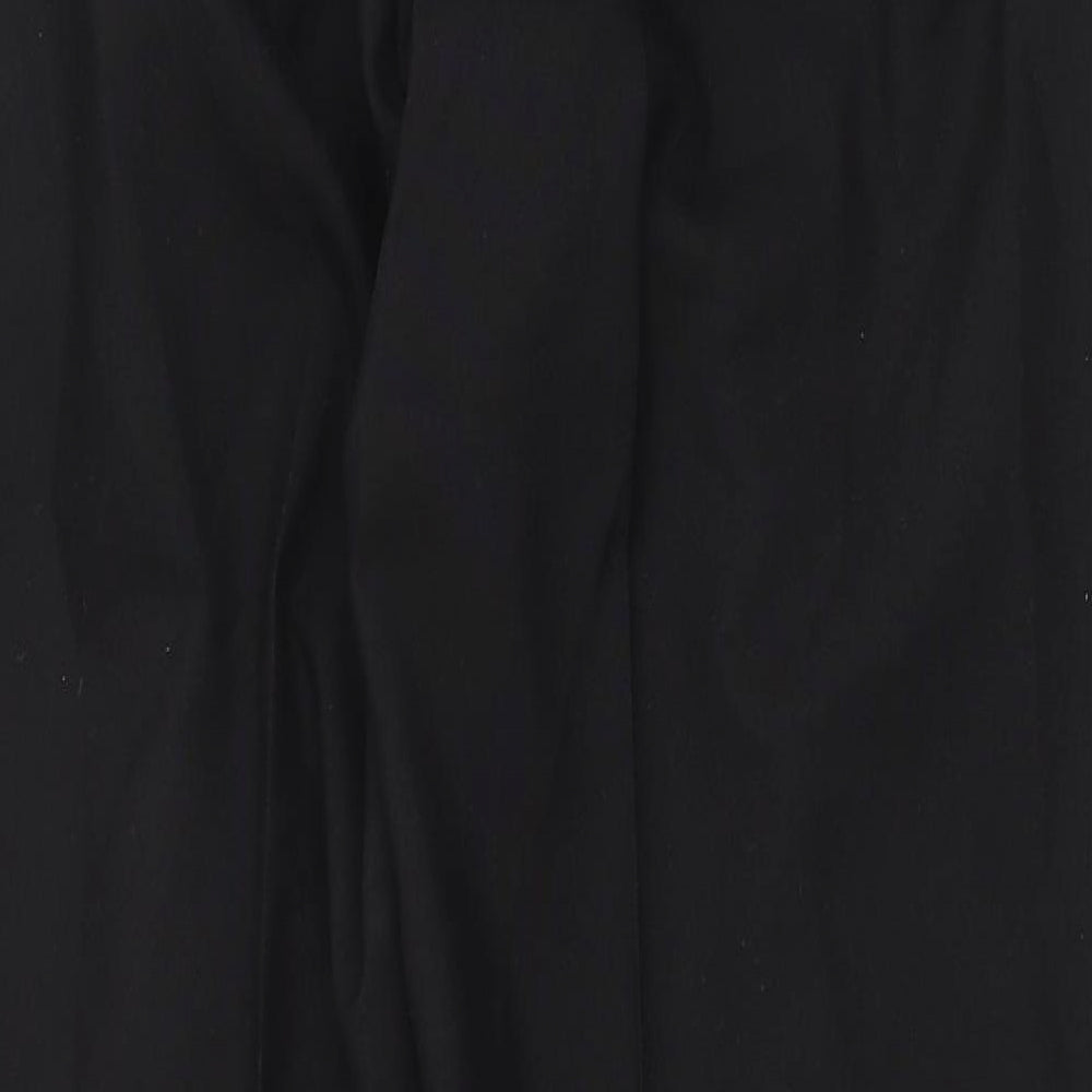 Marks and Spencer Mens Black Polyester Dress Pants Trousers Size 36 in Regular Zip