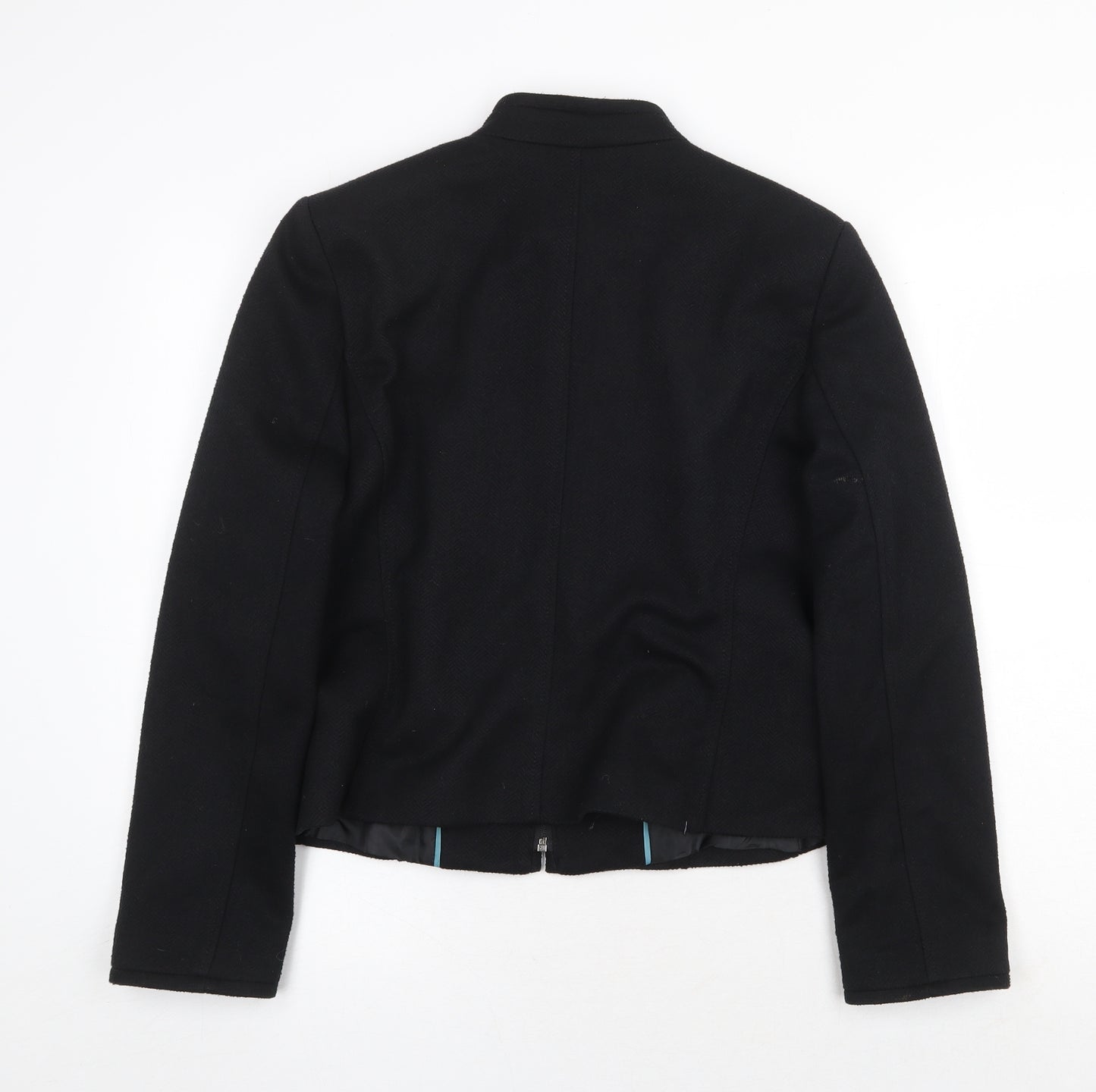 Preworn Womens Black Jacket Size 16 Zip