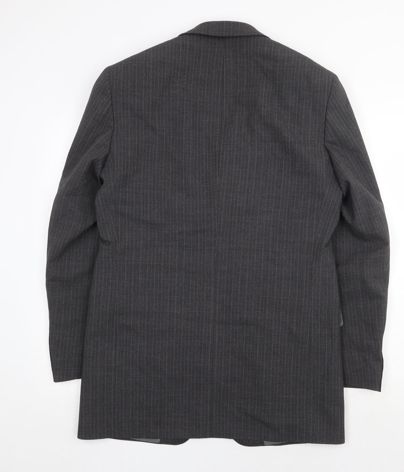 Marks and Spencer Mens Gold Striped Polyester Jacket Suit Jacket Size 40 Regular