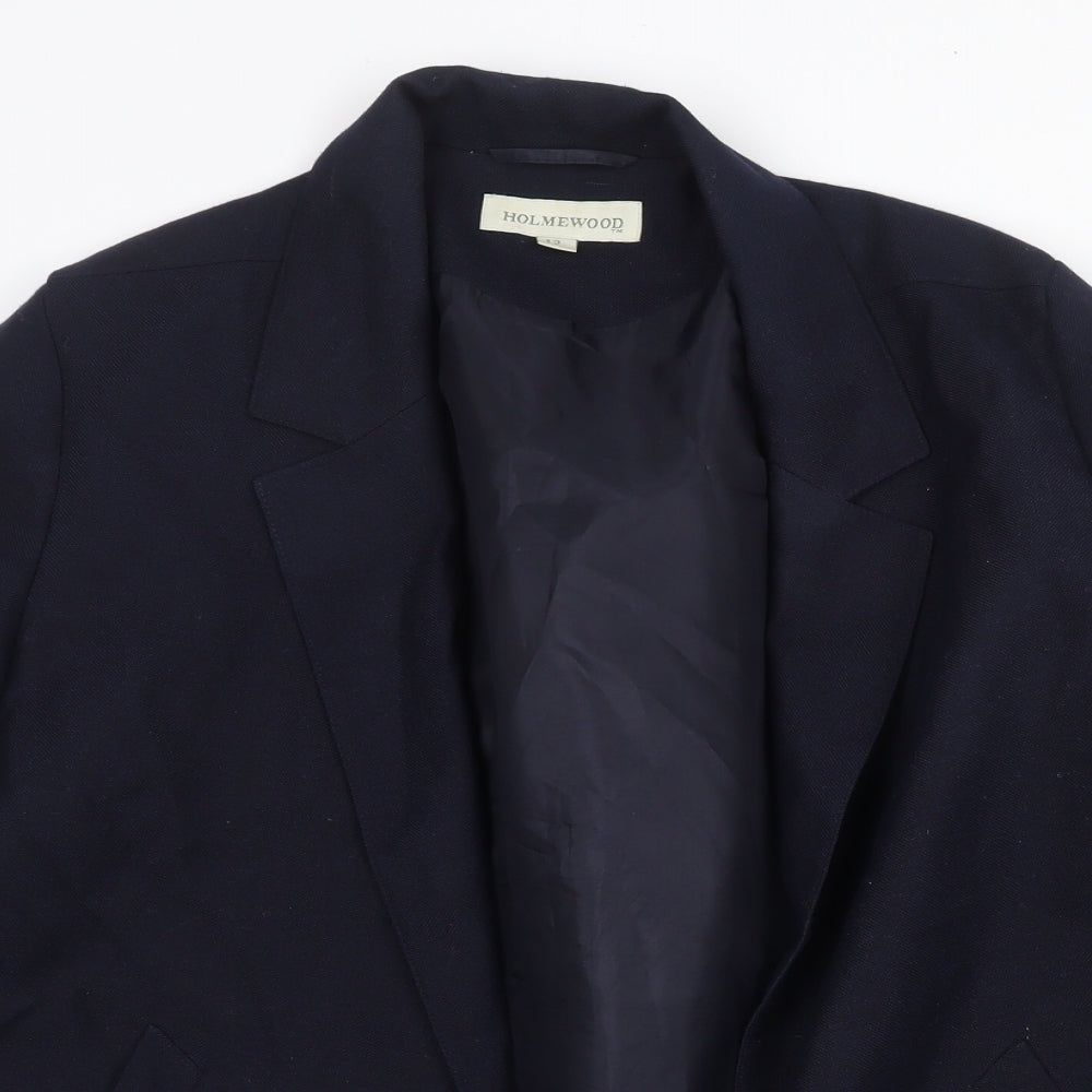 Holmewood Womens Blue Jacket Blazer Size 12