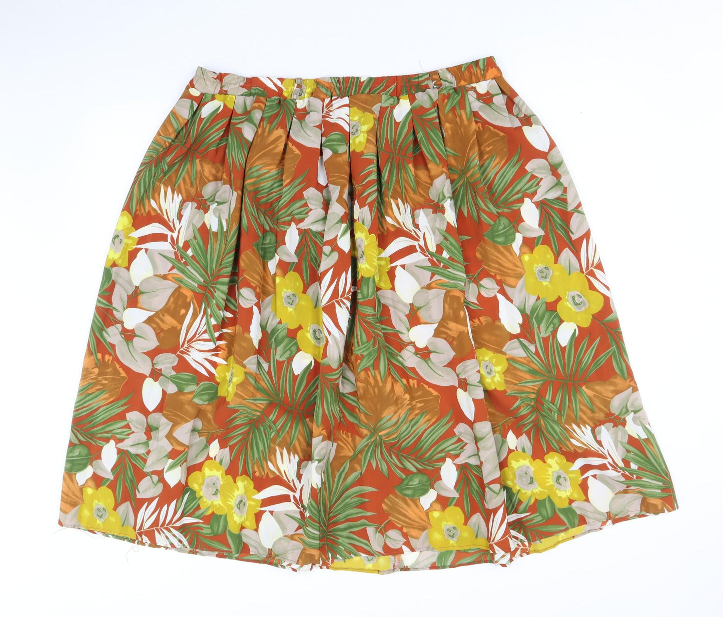 Preworn Womens Multicoloured Floral Polyester Tulip Skirt Size 18