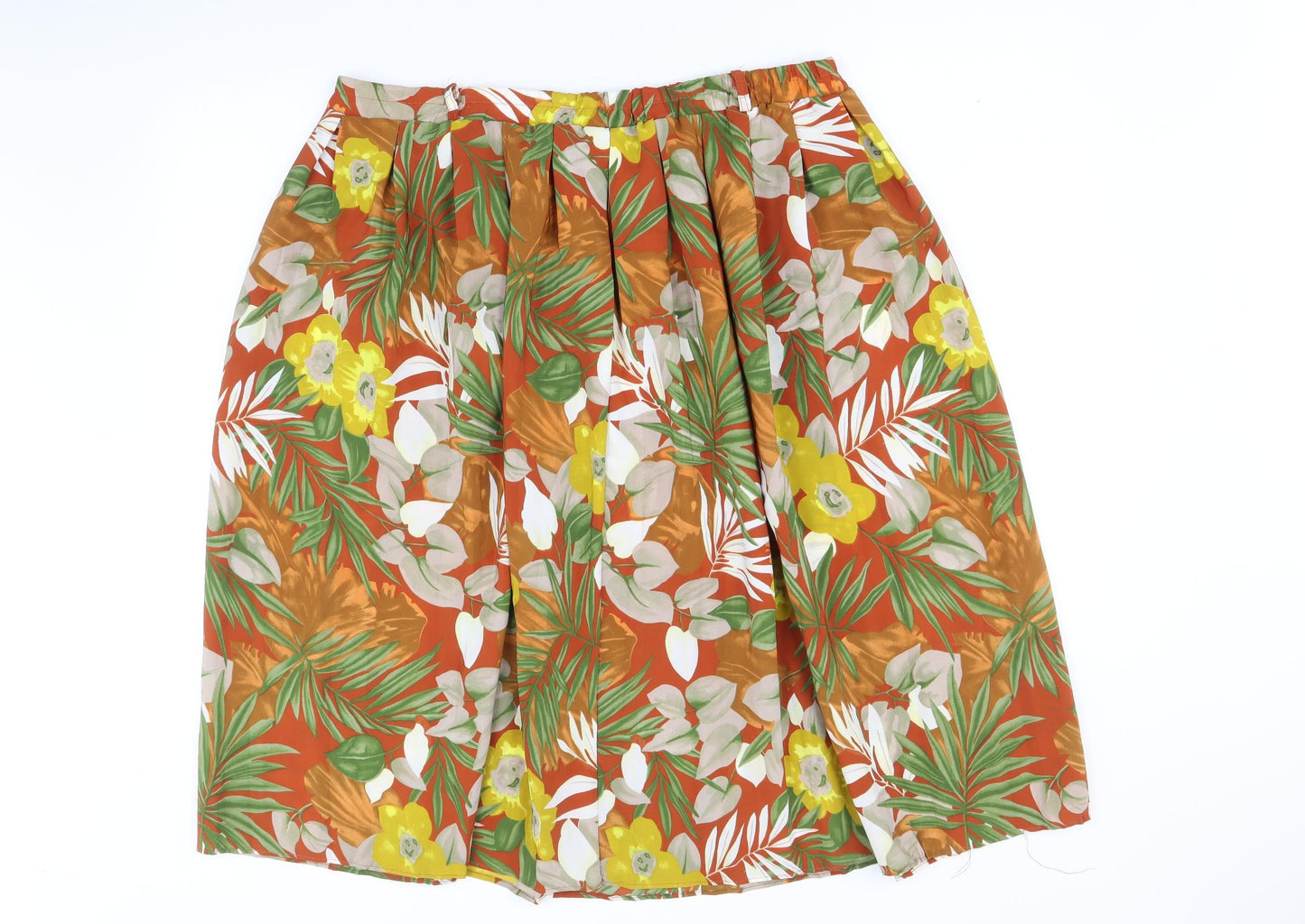 Preworn Womens Multicoloured Floral Polyester Tulip Skirt Size 18