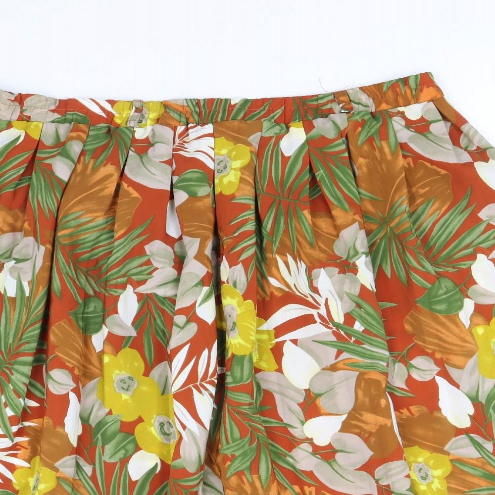 Preworn Womens Multicoloured Floral Polyester Tulip Skirt Size 18