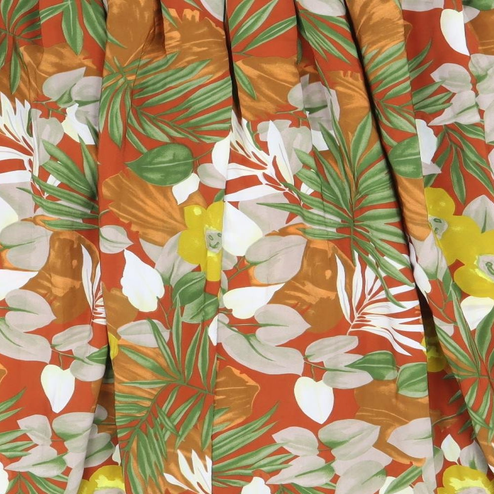 Preworn Womens Multicoloured Floral Polyester Tulip Skirt Size 18