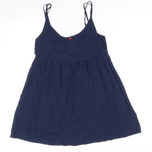 Divided by H&M Womens Blue Viscose Tank Dress Size 8 Round Neck Pullover