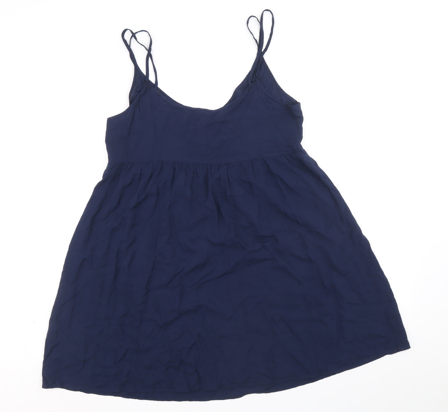 Divided by H&M Womens Blue Viscose Tank Dress Size 8 Round Neck Pullover