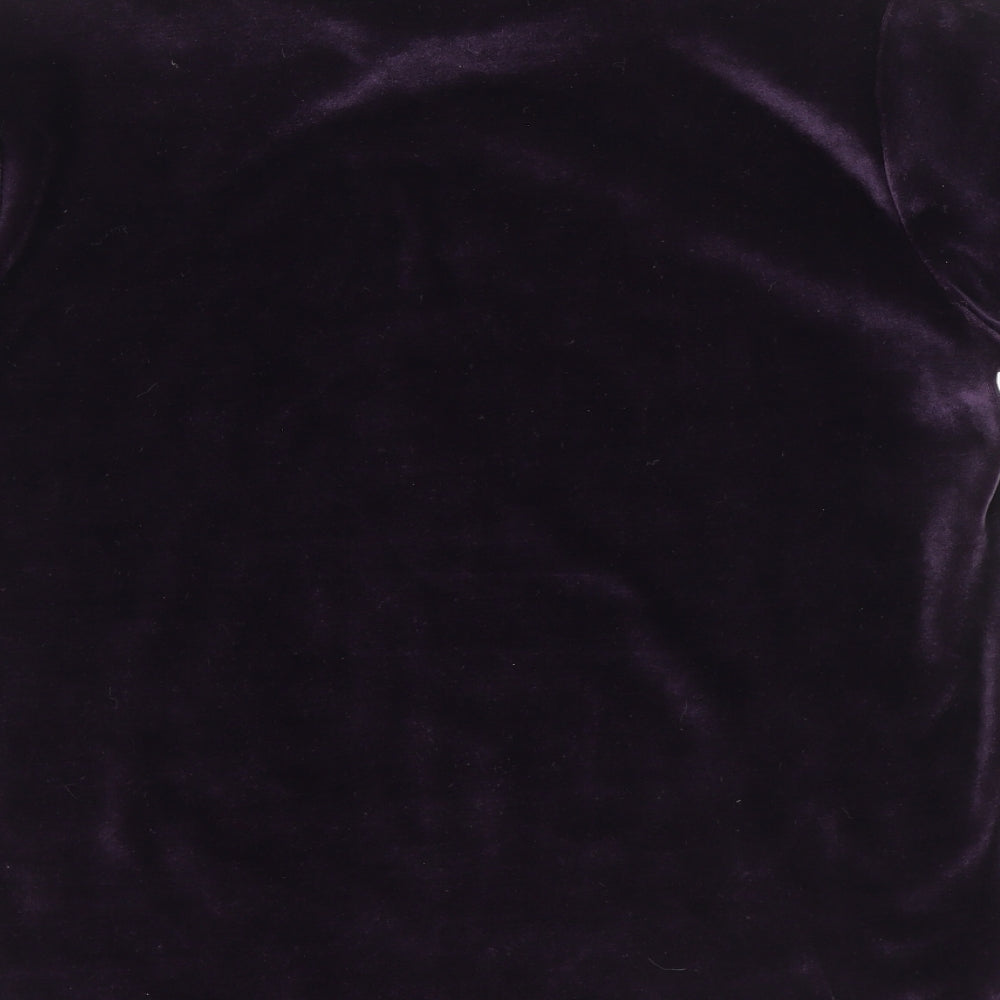 Reed Hunter Womens Purple Polyester Basic T-Shirt Size M High Neck