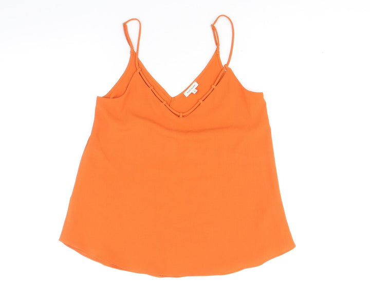 River Island Womens Orange Polyester Camisole Tank Size 6 V-Neck