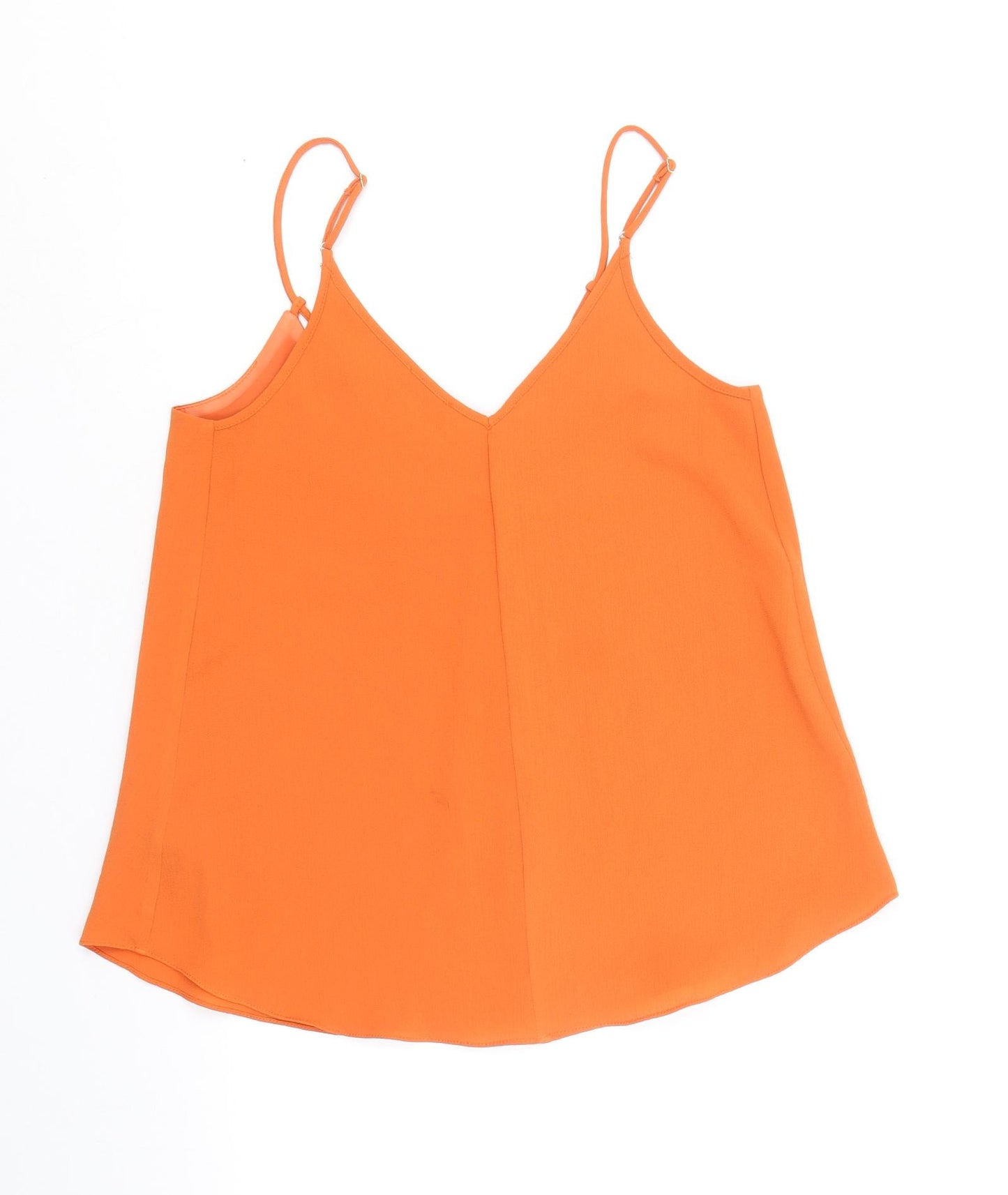 River Island Womens Orange Polyester Camisole Tank Size 6 V-Neck